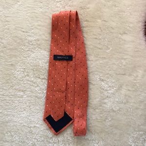 Nautica Salmon White and Slate Blue Tie